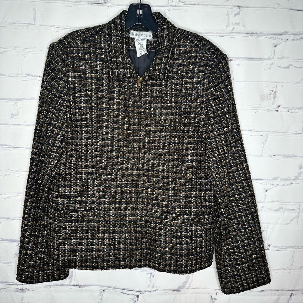 ‎Dress Barn size 12 brown blazer